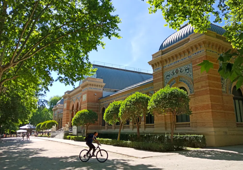 Velazquez Palace at Buen Retiro park in Madrid. Spain