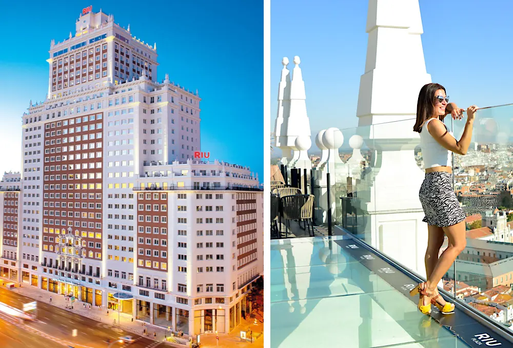 Rooftop bar on the RIU Plaza Hotel. Madrid